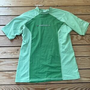 NRS Rash Guard Top Size XL Women’s Green Short Sleeve
